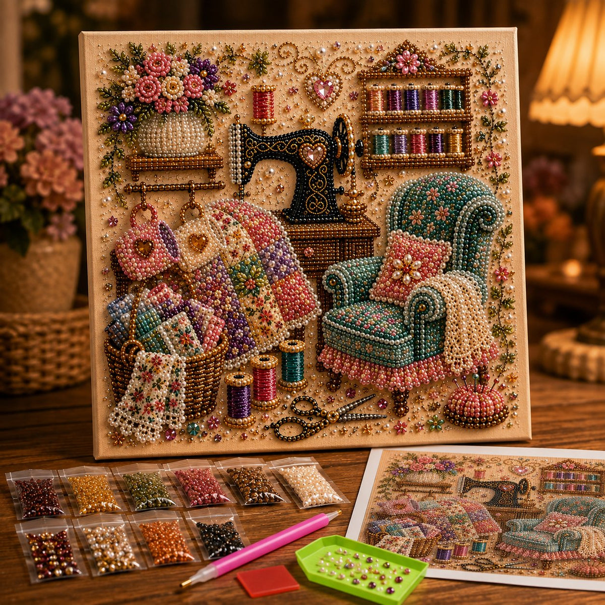 🔥Último día: compre 1 y lleve 1 gratis · MX$459.99 c/u · Kit de arte en diamantes 3D para rincones creativos acogedores