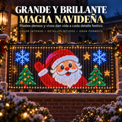 GlowCurtain: cortina decorativa de luces navideñas