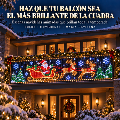 GlowCurtain: cortina decorativa de luces navideñas