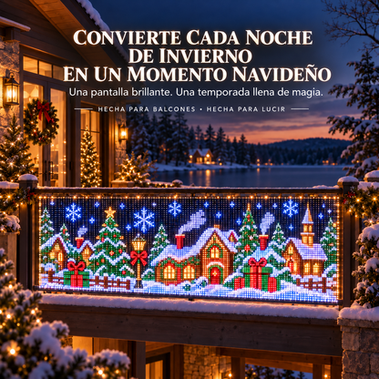 GlowCurtain: cortina decorativa de luces navideñas