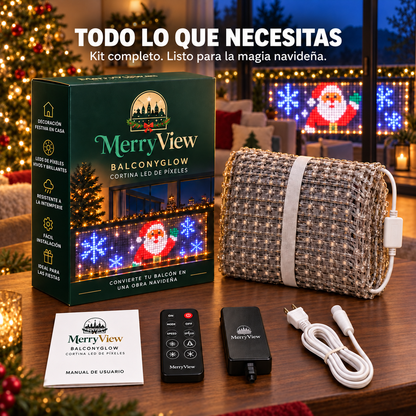 GlowCurtain: cortina decorativa de luces navideñas