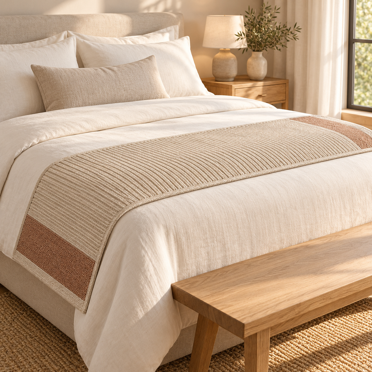Drift Bed Runner — styled room view